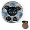 Personalized Graduation Script Chocolate Covered Oreo Cookies Large Silver Plastic Tin