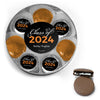 Personalized Graduation Script Chocolate Covered Oreo Cookies Large Silver Plastic Tin