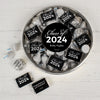 Personalized Graduation Class Of Large Silver Plastic Tin Hershey's & JC Peanut Butter Cups