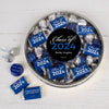 Personalized Graduation Class Of Large Silver Plastic Tin Hershey's & JC Peanut Butter Cups