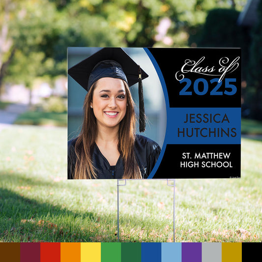 Personalized Graduation Yard Sign Class of with Photo