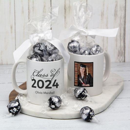 Personalized Graduation 11oz Mug with Lindor Truffles - Add Your Photo