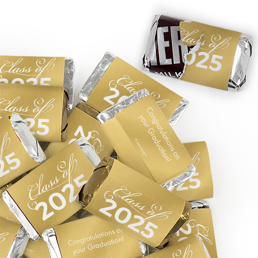 Gold Graduation Candy - Class Of Wrapped Hershey's Miniatures