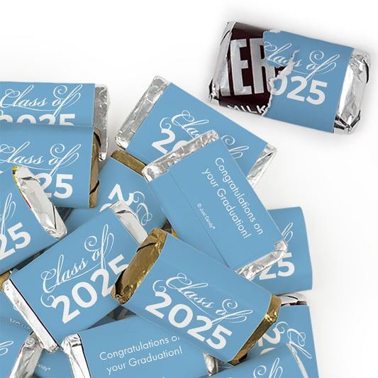 Light Blue Graduation Candy - Class Of Wrapped Hershey's Miniatures