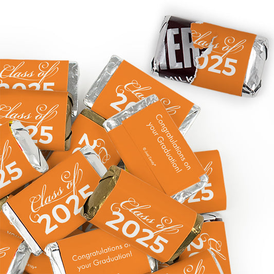 Orange Graduation Candy - Class Of Wrapped Hershey's Miniatures