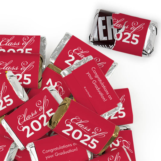 Red Graduation Candy - Class Of Wrapped Hershey's Miniatures