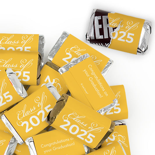 Yellow Graduation Candy - Class Of Wrapped Hershey's Miniatures