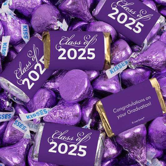 Purple Graduation Candy Mix - Hershey's Miniatures and Kisses