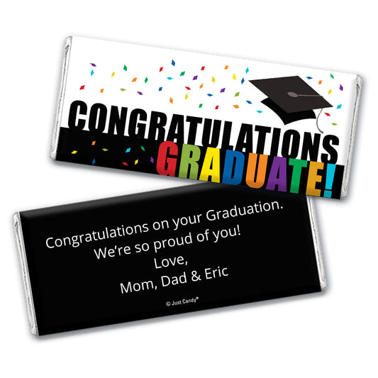 Graduation Personalized Hershey's Milk Chocolate Bar Confetti Celebration