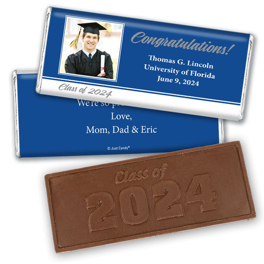 Graduation Personalized Embossed Chocolate Bar Congratulations Photo