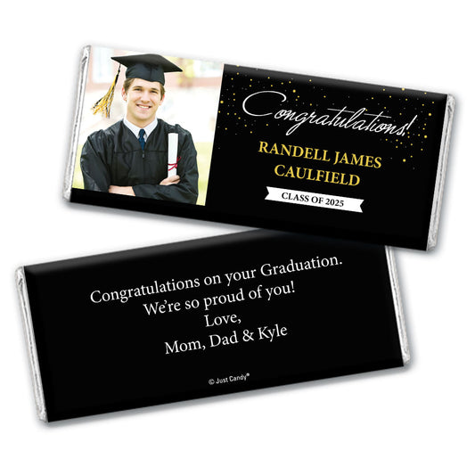 Graduation Personalized Hershey's Milk Chocolate Bar Confetti Photo