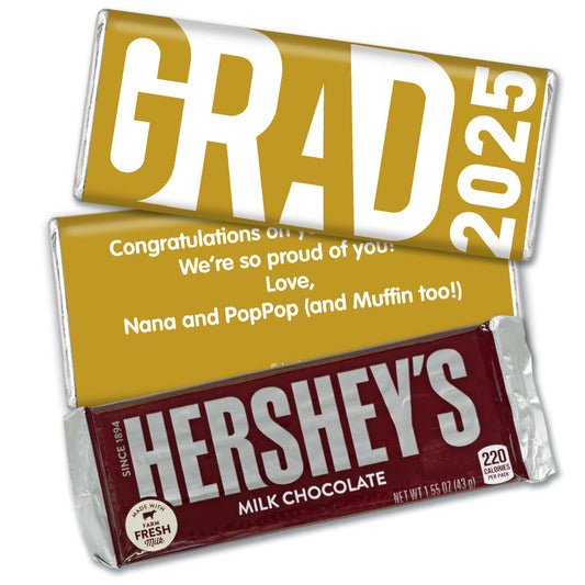 Graduation Personalized Hershey's Milk Chocolate Bar "Grad" and Year