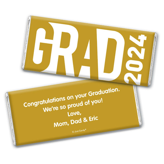 Graduation Personalized Hershey's Milk Chocolate Bar "Grad" and Year