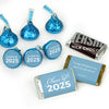 Light Blue Graduation Candy Hershey's Kisses & Hershey's Miniatures for Party Favors