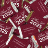 Maroon Graduation Candy Hershey's Kisses & Hershey's Miniatures for Party Favors