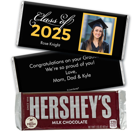 Yellow Graduation Personalized Hershey's Milk Chocolate Bar Photo Class Of