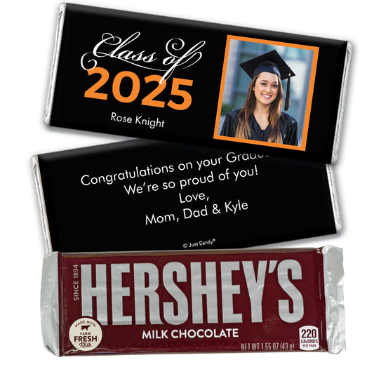 Orange Graduation Personalized Hershey's Milk Chocolate Bar Photo Class Of