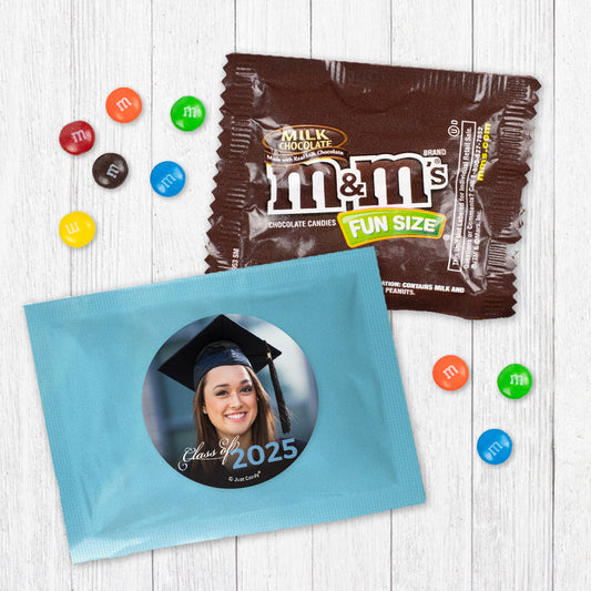 Personalized Light Blue Graduation Class of with Photo Milk Chocolate M&Ms