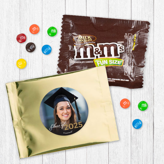 Personalized Gold Graduation Class of with Photo Milk Chocolate M&Ms