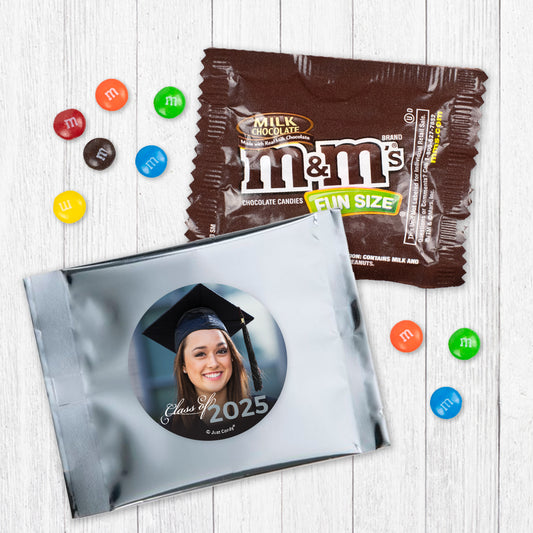 Personalized Silver Graduation Class of with Photo Milk Chocolate M&Ms