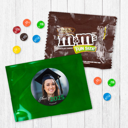 Personalized Green Graduation Class of with Photo Milk Chocolate M&Ms