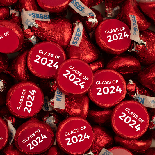 Assembled Red Graduation Class of Hershey's Kisses Candy 90ct - 14.4oz