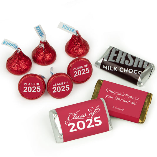 Graduation Red Candy Hershey's Kisses & Hershey's Miniatures for Party Favors