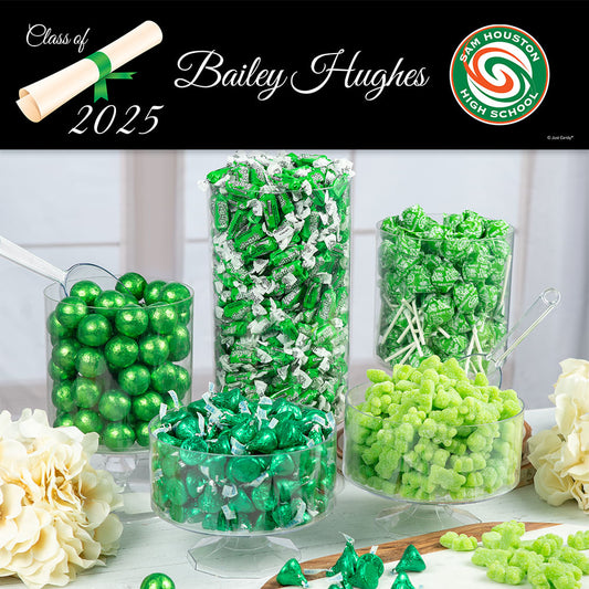 Green Graduation Diploma Candy Buffet