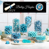 Personalized Light Blue Graduation Diploma Deluxe Candy Buffet