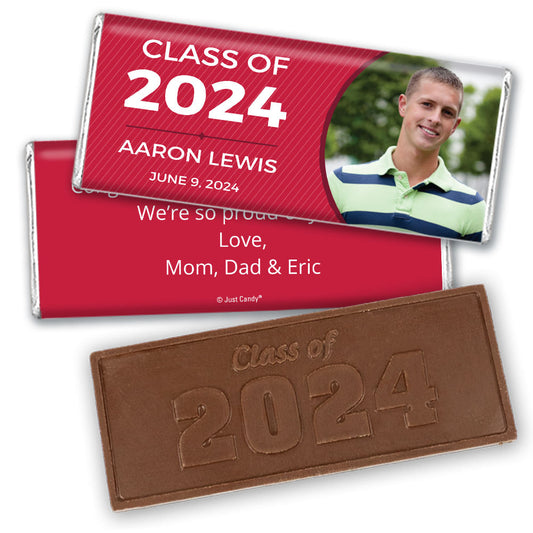 Graduation Personalized Embossed Chocolate Bar Cameo Photo