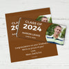 Graduation Personalized Chocolate Bar Wrappers Cameo Photo