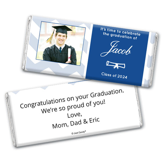 Graduation Personalized Hershey's Milk Chocolate Bar Chevron Photo