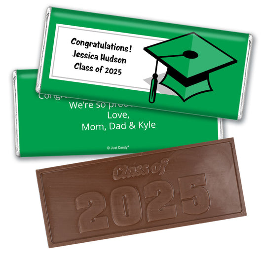 Graduation Personalized Embossed Chocolate Bar Cap & Tassel