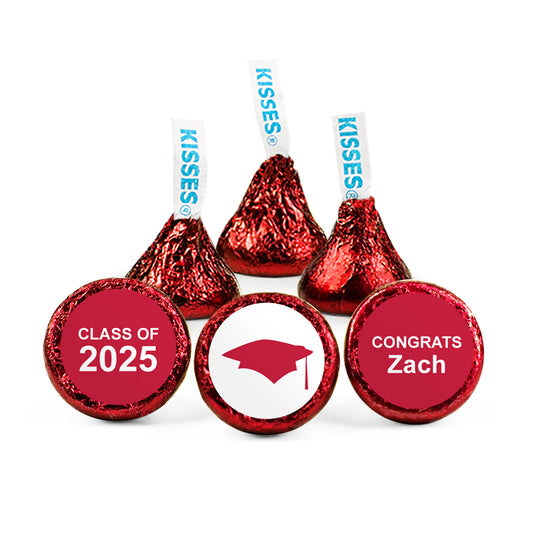 Personalized Red Graduation Cap Hershey's Kisses