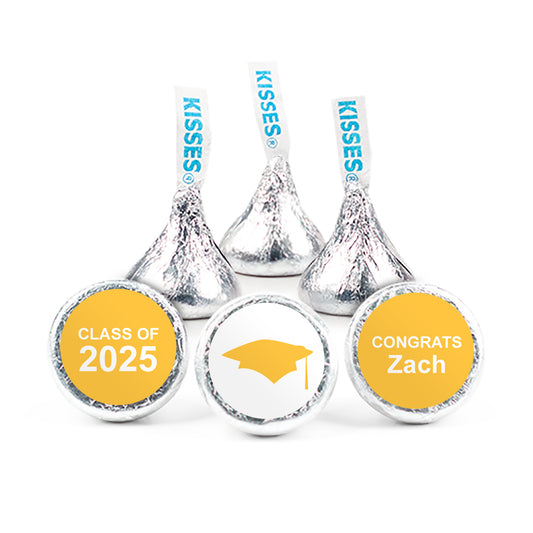 Personalized Yellow Graduation Cap Hershey's Kisses