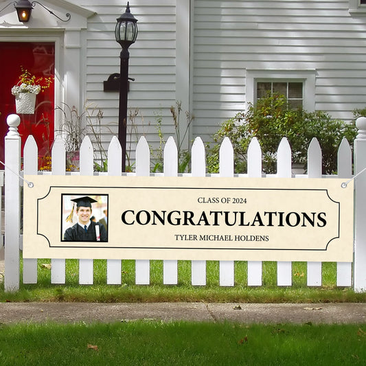 Personalized Grad Photo Graduation 5 Ft. Banner