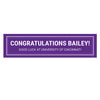 Personalized Solid Color Purple Graduation 5 Ft. Banner