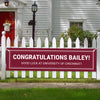 Personalized Solid Color Maroon Graduation 5 Ft. Banner