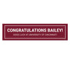 Personalized Solid Color Maroon Graduation 5 Ft. Banner