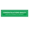 Personalized Solid Color Green Graduation 5 Ft. Banner