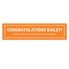 Personalized Solid Color Orange Graduation 5 Ft. Banner