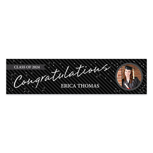 Personalized Circle Photo Graduation 5 Ft. Banner