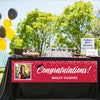 Personalized Photo & Cap Red Graduation 5 Ft. Banner