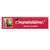 Personalized Photo & Cap Red Graduation 5 Ft. Banner