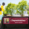 Personalized Photo & Cap Maroon Graduation 5 Ft. Banner