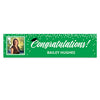 Personalized Photo & Cap Green Graduation 5 Ft. Banner