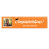 Personalized Photo & Cap Orange Graduation 5 Ft. Banner