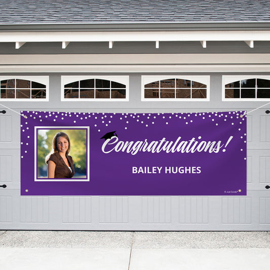 Personalized Graduation Giant Banner - Photo & Cap