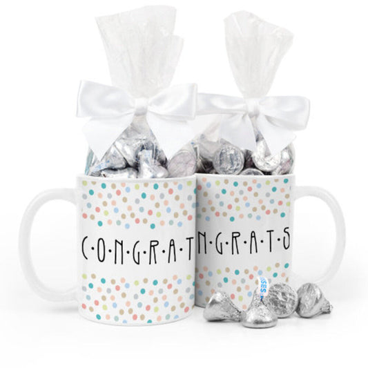 Graduation Dots 11oz Mug with Hershey's Kisses