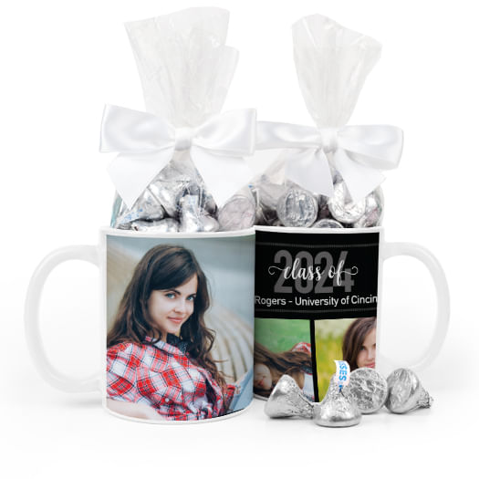 Personalized Graduation Photos 11oz Mug with Hershey's Kisses